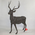bronze art deco sculpture deer statue